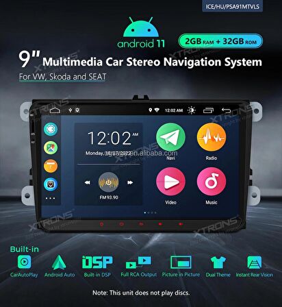 9 Inch 2gb Ram 32gb.rom Carplay Android Auto Ile Volkswagen Grubu Için Oem Android Full Set