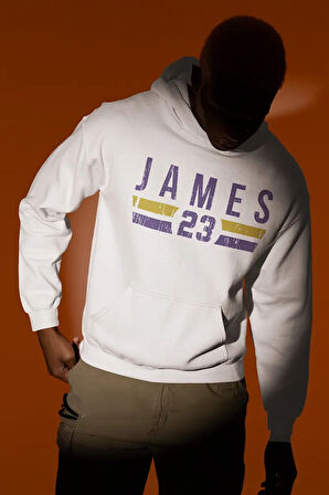 James 23 Basketbolcu Yazılı Unisex Oversize Hoodie