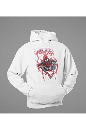Tasarım Spider-Man Baskılı Unisex Oversize Örümcek Adam Hoodie
