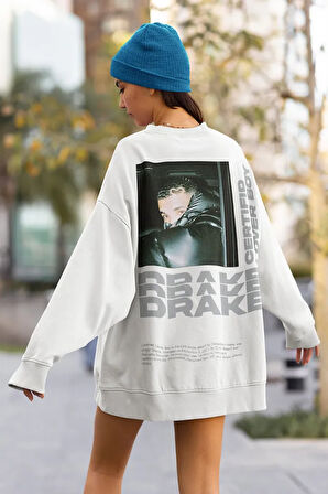 Drake Şarkıcı Baskılı Unisex Oversize Rapper Sweatshirt