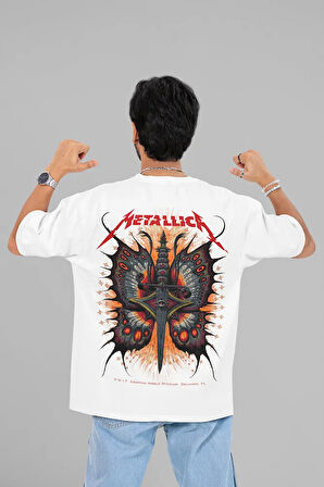 Metallica Rock Metal Unisex Oversize Müzik Grubu Tişört