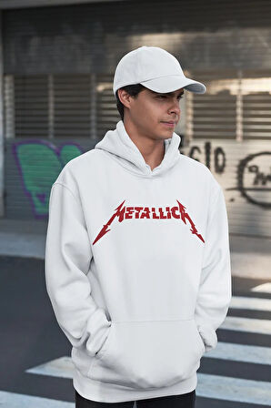 Metallica Baskılı Unisex Oversize Müzik Grubu Rock Metal Hoodie