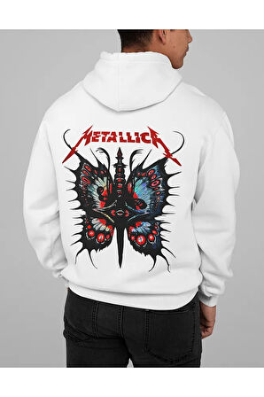 Metallica Baskılı Unisex Oversize Müzik Grubu Rock Metal Hoodie