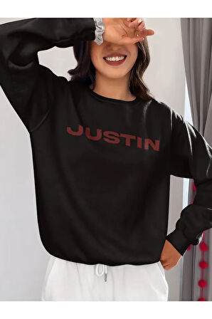 Justin Bieber 194 Tasarım Baskılı Unisex Oversize Şarkıcı Sweatshirt