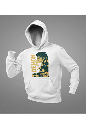 Demon Slayer Anime Karakter Baskılı Unisex Oversize Hoodie