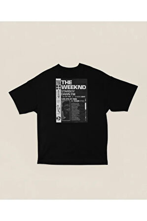 Starboy Dawn Fm The Weeknd Baskılı Unisex Oversize Rapper Tişört