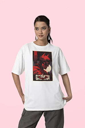 Dc Kahraman The Batman Baskılı Unisex Oversize Tişört