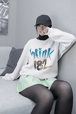 Blink-182 Rock Metal Baskılı Unisex Oversize Müzik Grubu Sweatshirt
