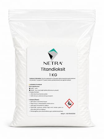 Titandioksit , Titan Toz Boya Beyazlatıcı Rutil 1 Kg Şeffaf Poşette Gönderilmektedir. 1.Kalite Amerikan Menşeli