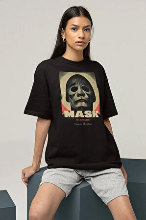 He Is On The Loose ! Baskılı Unisex Tişört, Oversize Mask Tişört