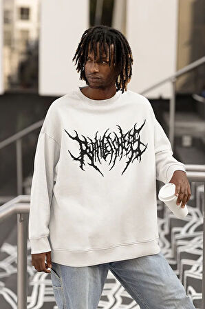 Tasarım Baskılı Unisex Oversize Sweatshirt