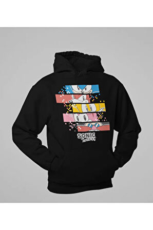 Sonic The Hedgehog Baskılı Unisex Oversize Çizgi Film Hoodie