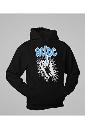 Rock Metal Müzik Grubu Baskılı Unisex Oversize AC DC Hoodie