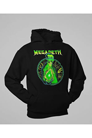 Megadeth Yazılı Unisex Oversize Rock Metal Hoodie