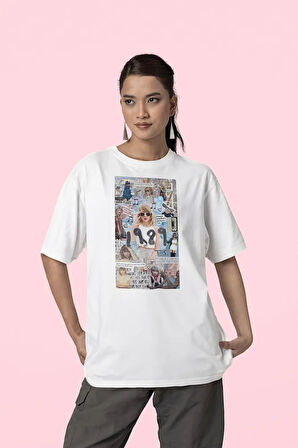 T. S. 1989 Baskılı Unisex Oversize Şarkıcı Taylor Swift Tişört