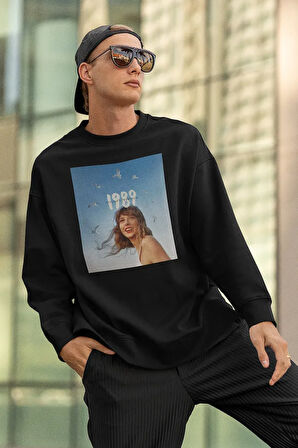 1989 Taylor Swift Baskılı Unisex Oversize Şarkıcı Sweatshirt