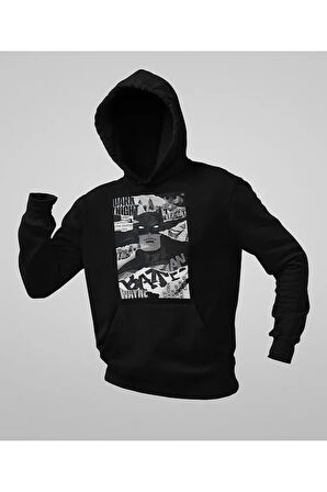 Dark Night Batman Film Baskılı Unisex Oversize Hoodie