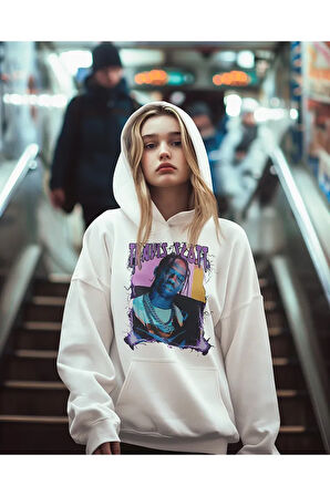 Travis Scott Baskılı Unisex Oversize Rapper Hoodie
