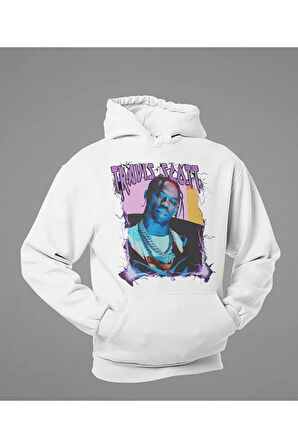 Travis Scott Baskılı Unisex Oversize Rapper Hoodie