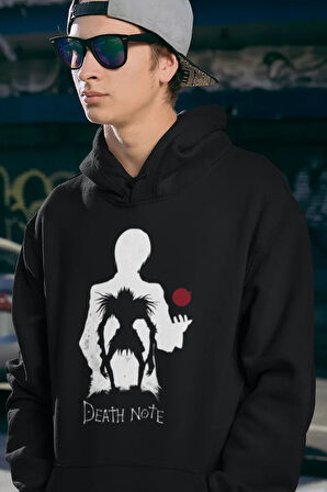Death Note Baskılı Unisex Oversize Anime Hoodie