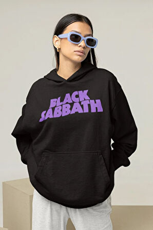 Black Sabbath Yazılı Unisex Oversize Hoodie