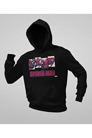 Spider-Man Marvel Baskılı Unisex Oversize Hoodie
