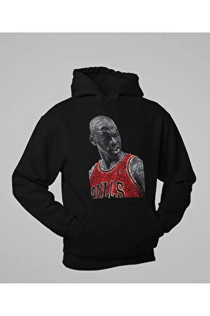 Michael Jorrdan Baskılı Unisex Oversize Efsane Basketbolcu Hoodie