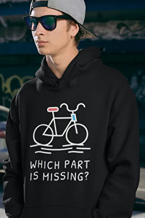 Which Part Is Missing ? Yazılı Unisex Oversize Hoodie