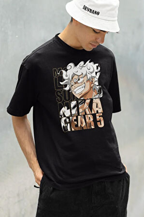 Nika Gear 5 Anime Karakter Baskılı Unisex Oversize Tişört