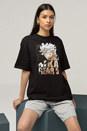 Nika Gear 5 Anime Karakter Baskılı Unisex Oversize Tişört