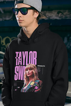 Taylor Swift Midnights Baskılı Unisex Oversize Şarkıcı Hoodie