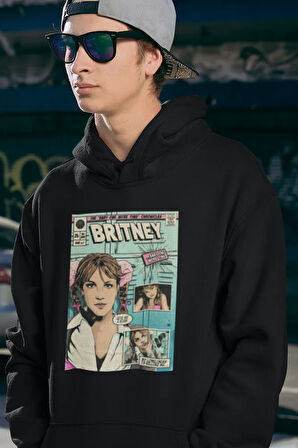 Şarkıcı Britney Spears Dergi Kapağı Temalı Unisex Oversize Hoodie