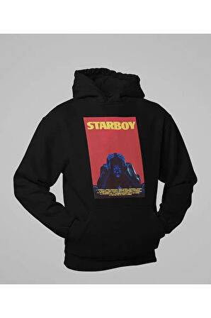 The Weeknd Starboy Baskılı Unisex Oversize Rapper Hoodie