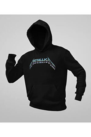 Metallica Yazılı Unisex Oversize Hoodie