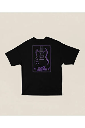 Black Sabbath Baskılı Unisex Oversize Tişört