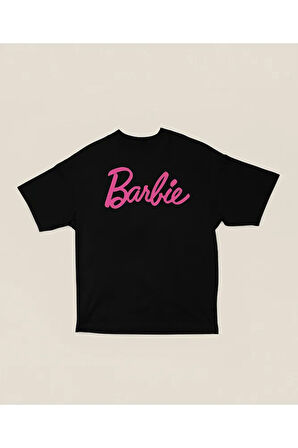 Barbie Baskılı Unisex Oversize Tişört