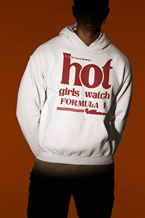 Hot Girls Watch Formula 1 Yazılı Unisex Oversize Hoodie