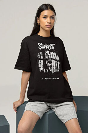 The Gray Chapter Slipknot Yazılı Unisex Oversize Tişört
