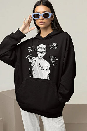 Yusuf Dikeç Baskılı Unisex Oversize Hoodie