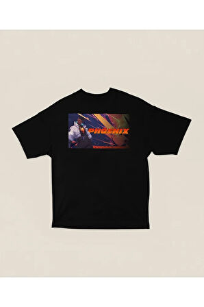 Phoeniix Baskılı Unisex Oversize Vvalorant Karakter Tişört