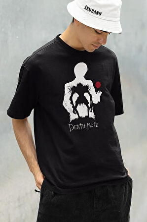 Anime Dizi Death Note Baskılı Unisex Oversize Tişört