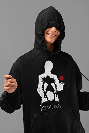 Death Note Baskılı Unisex Oversize Anime Hoodie