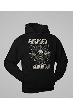 Tasarım Rock Metal Grubu Baskılı Unisex Oversize Avenged Sevenfold Hoodie