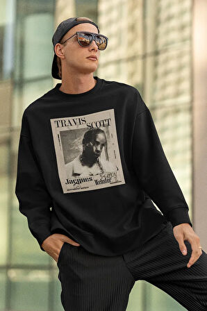 Travis Scott Baskılı Unisex Oversize Rapper Sweatshirt