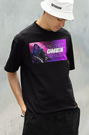 Omenn Baskılı Unisex Oversize Vallorant Karakter Tişört