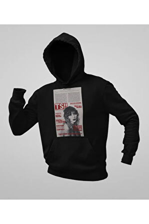 TS !!! Taylor Swift Gazete Temalı Unisex Oversize Hoodie