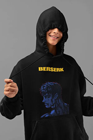 Berserk Anime Dizi Serisi Baskılı Unisex Oversize Hoodie