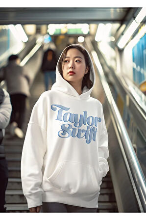 Taylor Swift Baskılı Unisex Oversize Şarkıcı Hoodie