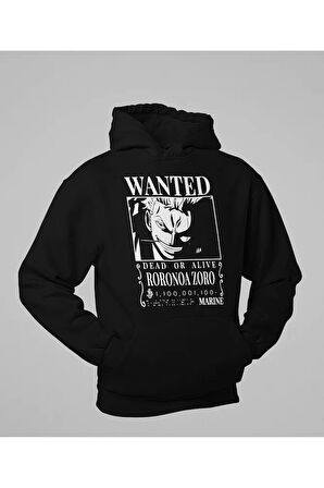 Dead Or Alive Roronoa Zoro Anime Karakter Yazılı Unisex Oversize Hoodie