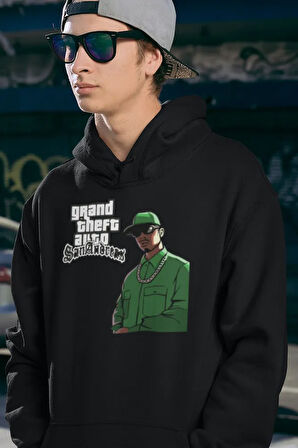 GTA San Andreas Baskılı Unisex Oversize Hoodie